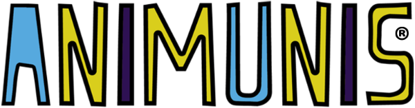 animunis letras colores logo