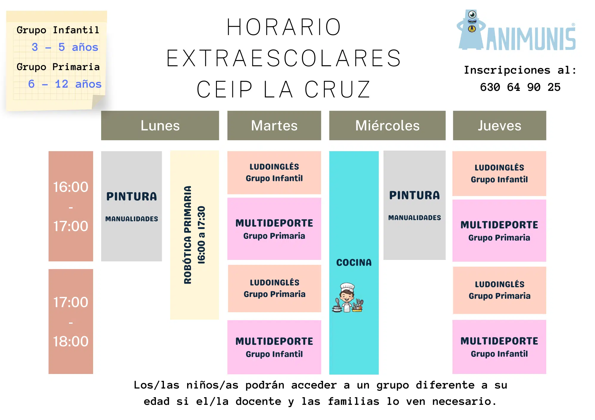 propuesta extraescolares ceip la cruz