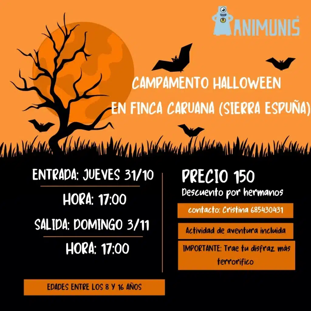 campamento halloween 2024 animunis