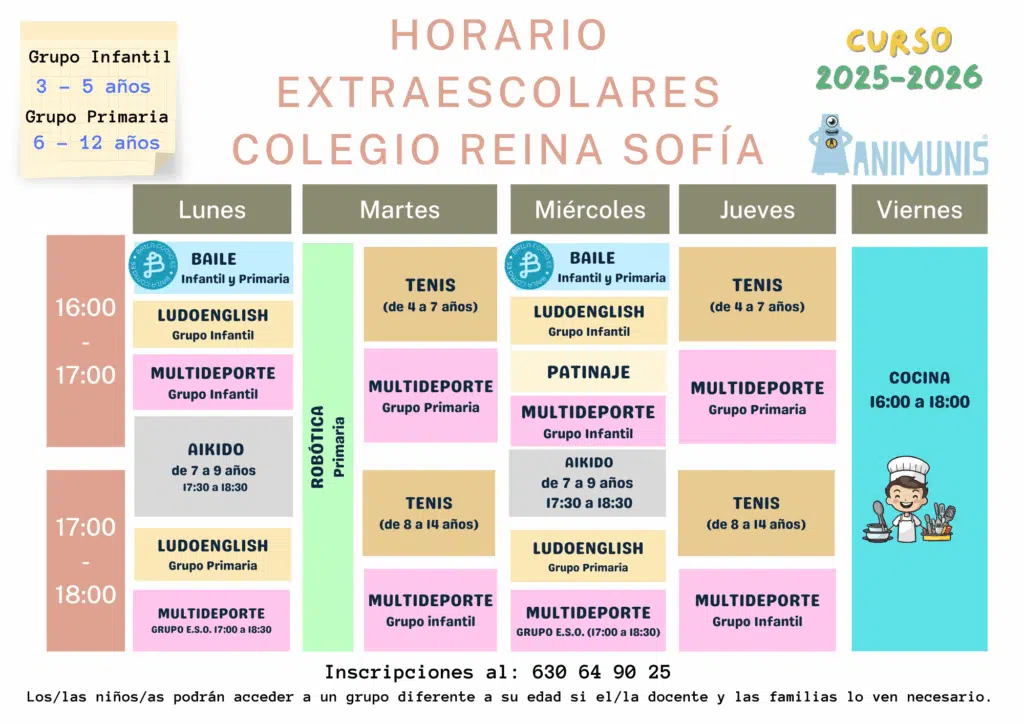 extraescolares reina sofia 2025