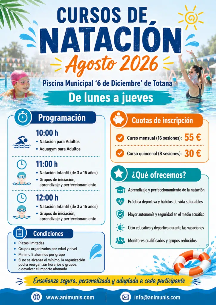 cursos natacion 2026