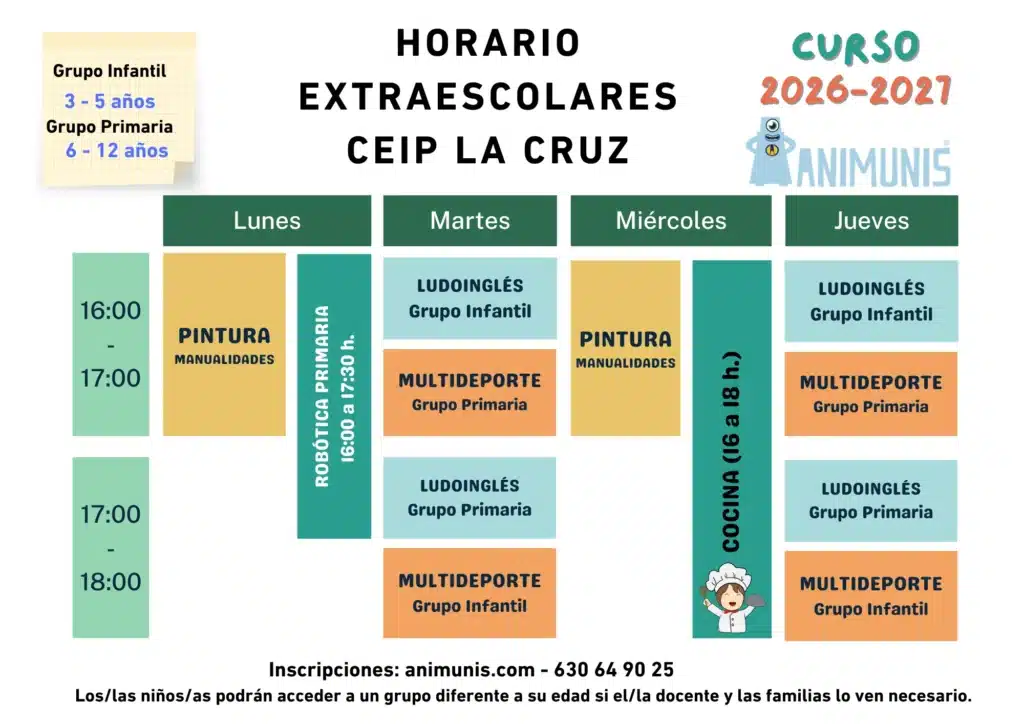 extraescolares la cruz 2026 2027