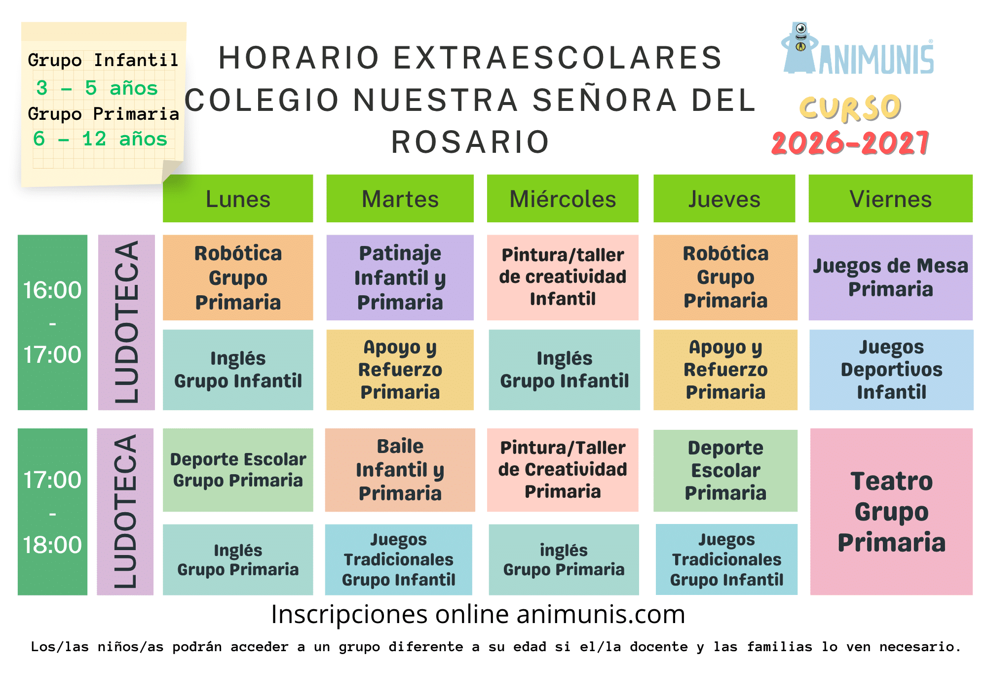 extraescolares ntra sra rosario 2026.2027