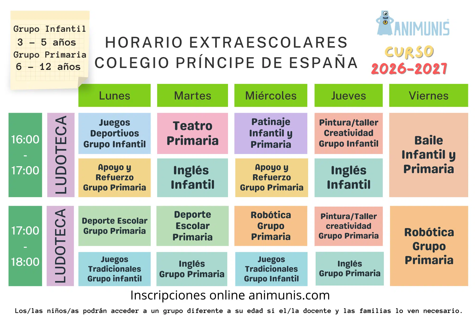 extraescolares príncipe de españa 2026.2027