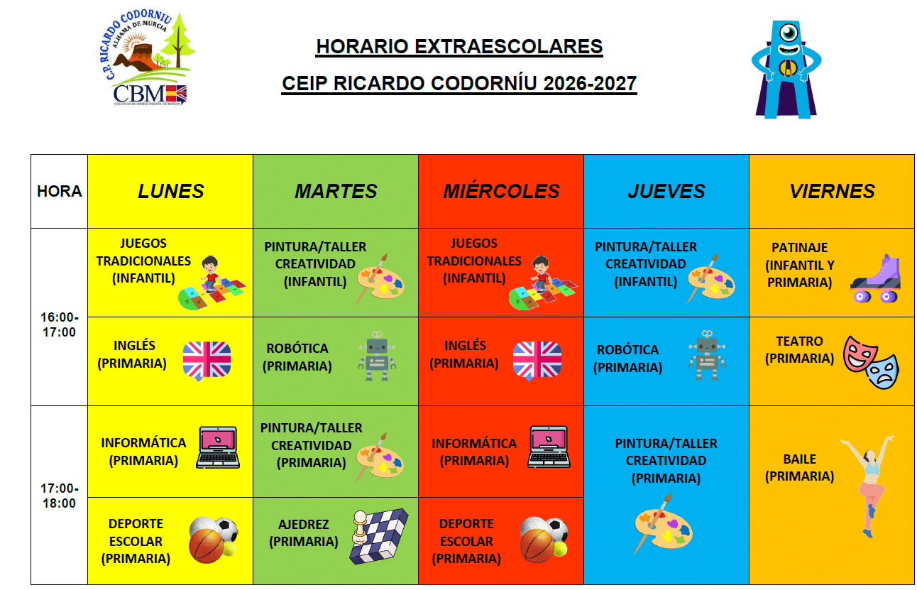 extraescolares ricardo codor. 2026.2027.ricardo