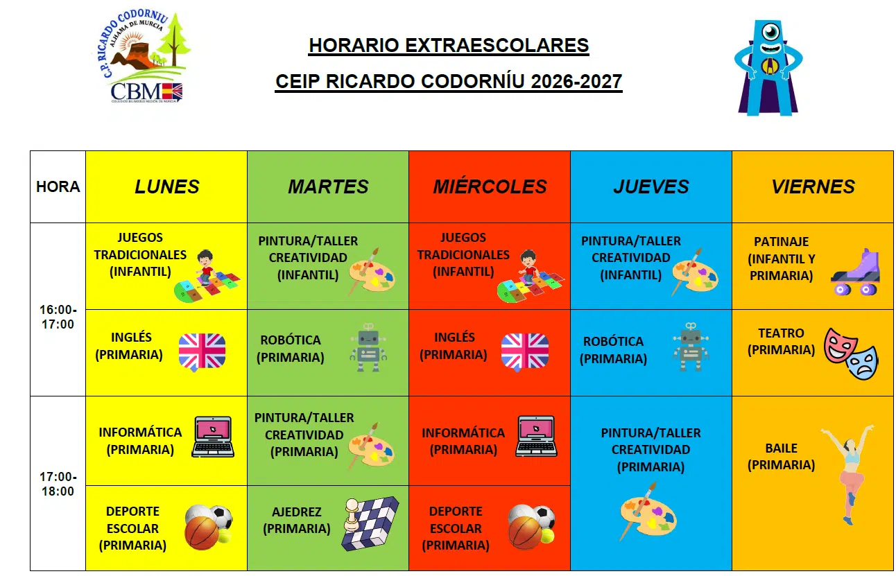 extraescolares ricardo codor. 2026.2027.ricardo