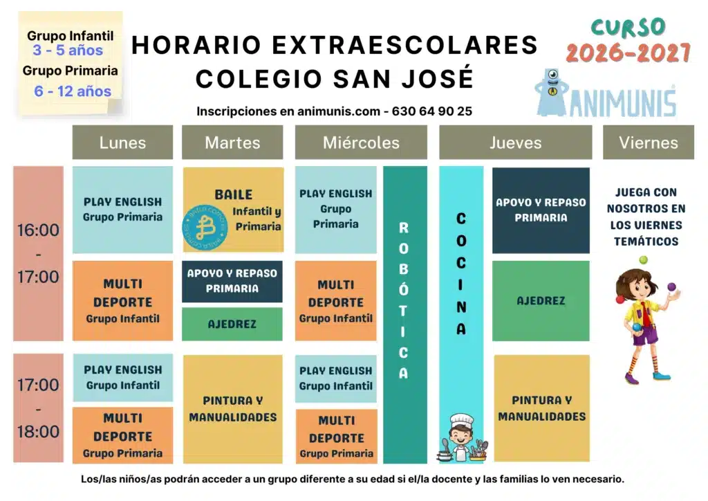 extraescolares san josé 2026.2027