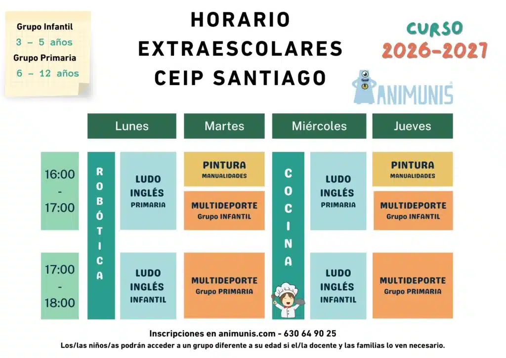 extraescolares santiago 2026